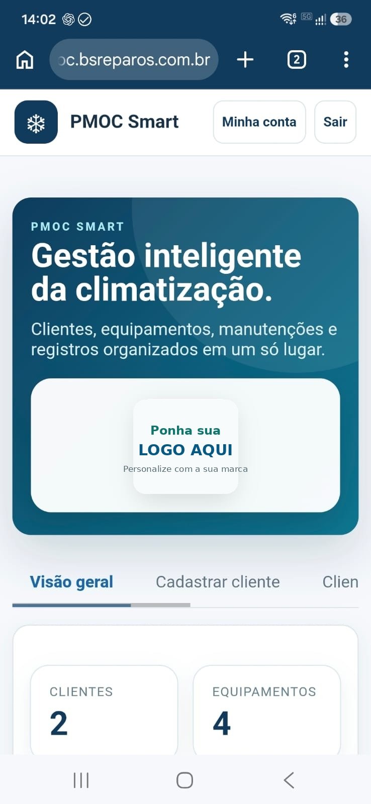 PMOC Smart funcionando no celular